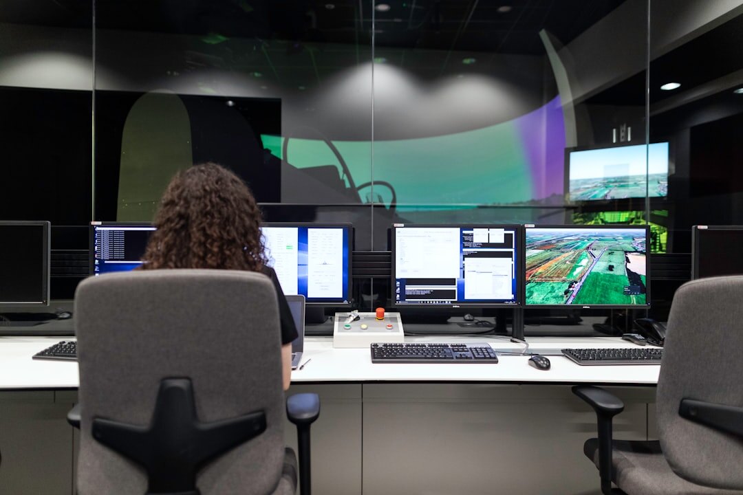 Media workflow control room with multiple screens